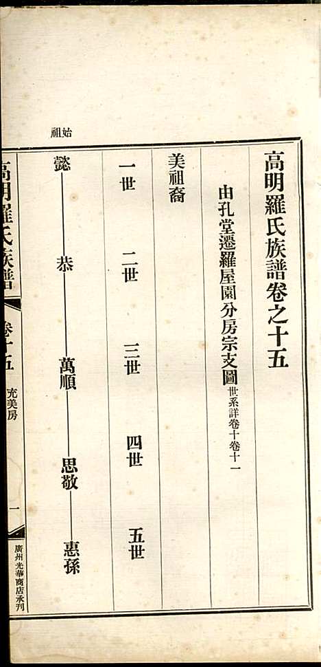 高明罗氏族谱_罗锦垣、罗乃彬_13册_高明罗氏_民国21年(1932_高明罗氏家谱_十一