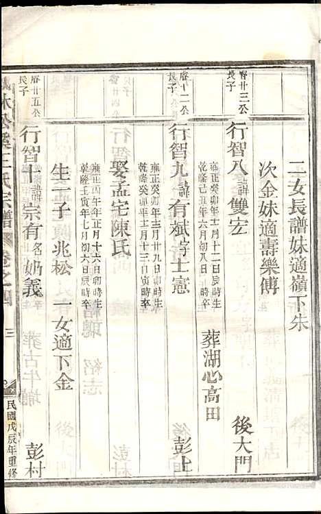 凤林松溪王氏宗谱_王庆善_6册_民国17年(1928_凤林松溪王氏家谱_五