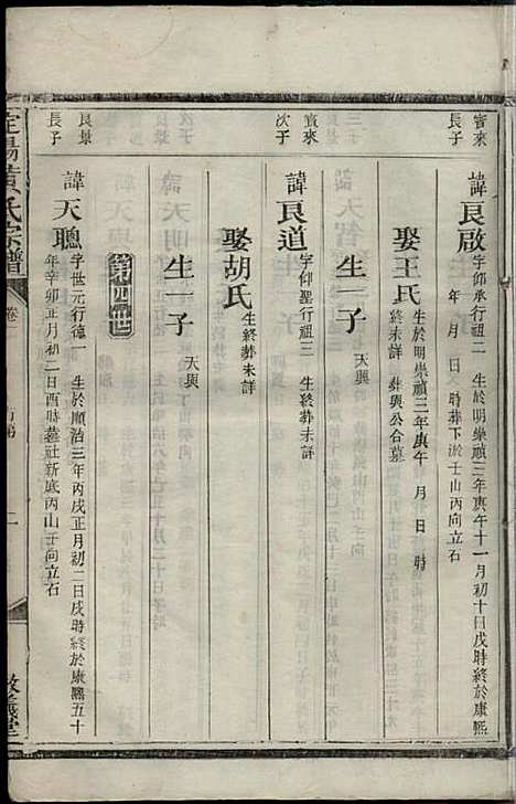 定阳黄氏宗谱_黄起财_2册_敬义堂_民国元年(1912_定阳黄氏家谱_二