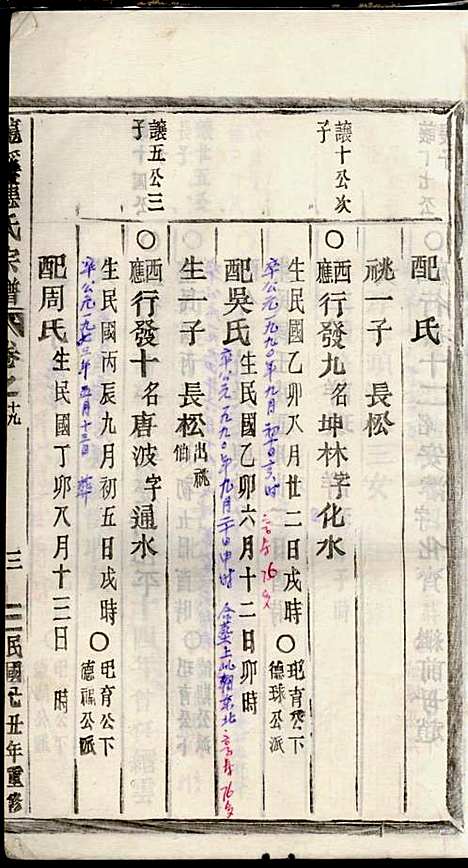 五云龙溪冠阳应氏重修宗谱_应昇_20册_1949年_五云龙溪冠阳应氏重修家谱_十九