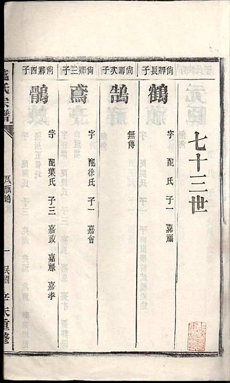 施氏宗谱_施南初_32册_湖州施氏_民国23年(1934_施氏家谱_二五