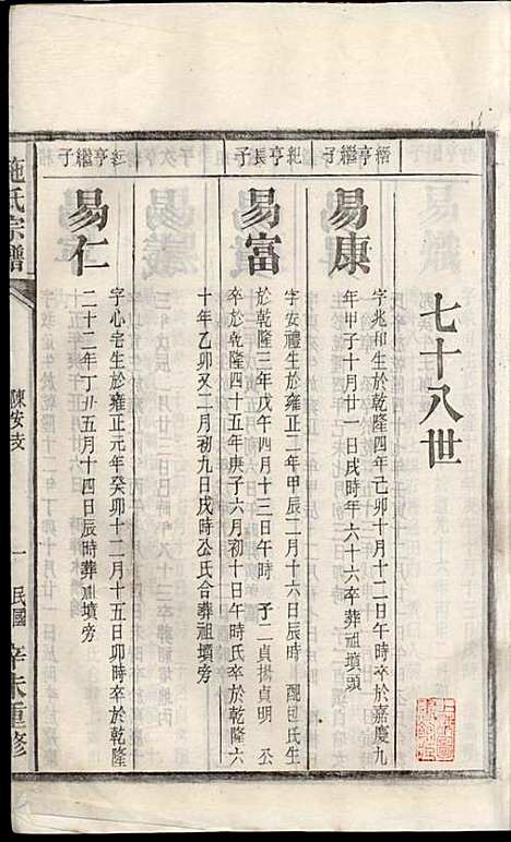 施氏宗谱_施南初_32册_湖州施氏_民国23年(1934_施氏家谱_二九