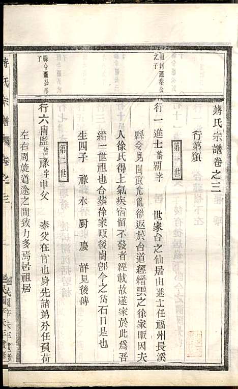 蒋氏宗谱_蒋椿森_8册_金华蒋氏_民国20年(1931_蒋氏家谱_五