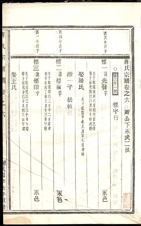 蒋氏宗谱_蒋椿森_8册_金华蒋氏_民国20年(1931_蒋氏家谱_八