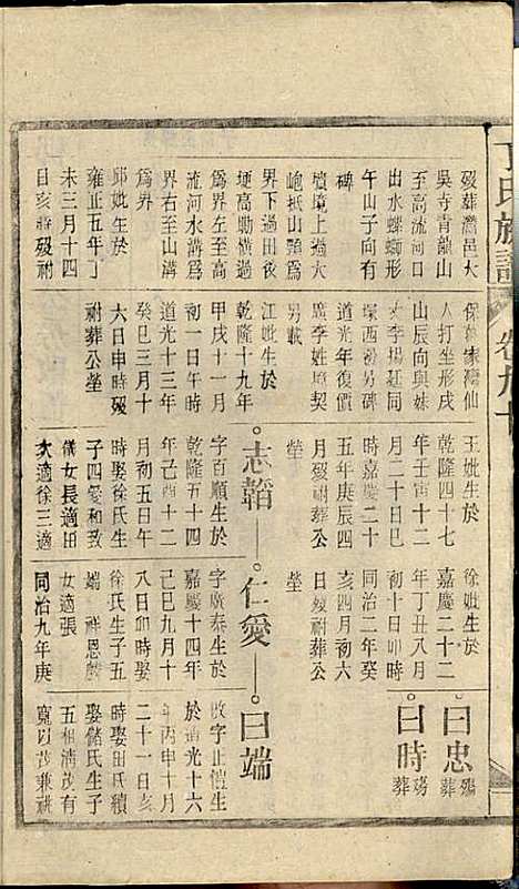 丁氏族谱_丁席珍_22册_怀宁丁氏_民国10年(1921_丁氏家谱_十