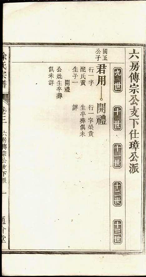 徐氏宗谱_徐光瑚_3册_合肥徐氏_民国2年(1913_徐氏家谱_三