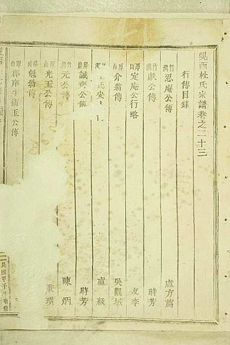 岘西杜氏宗谱_22册_东阳杜氏_民国13年(1924_岘西杜氏家谱_六