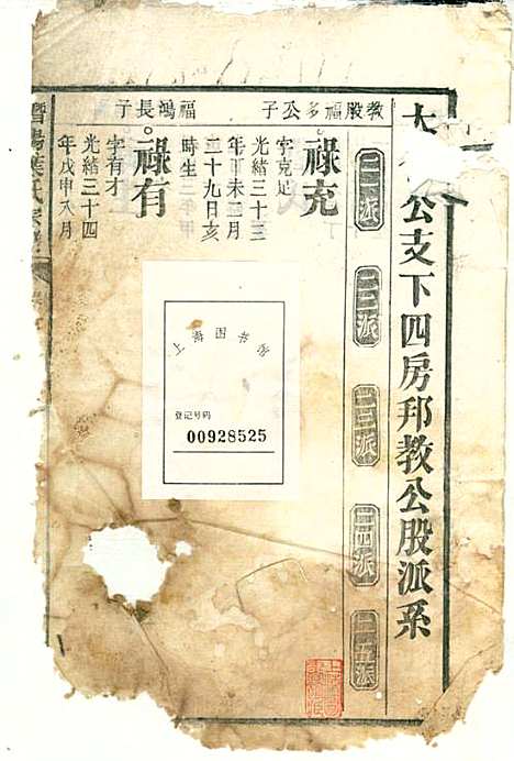 潜阳叶氏宗谱_叶锦如_29册_益圭堂_民国13年(1924_潜阳叶氏家谱_七