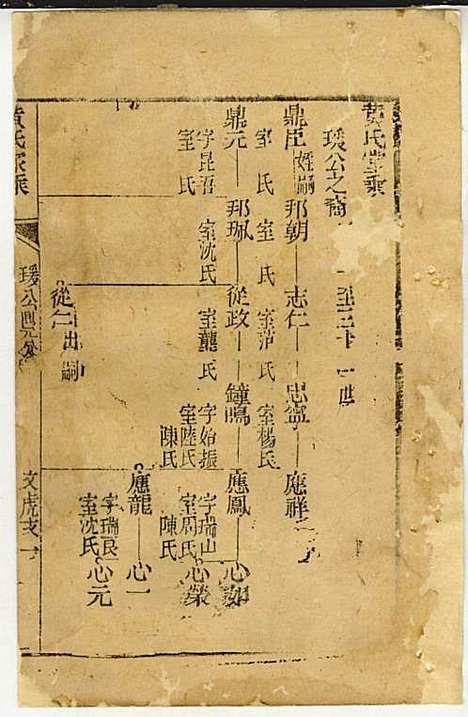 黄氏家乘_黄岳生_52册_亦政堂_民国3年(1914_黄氏家乘_十三