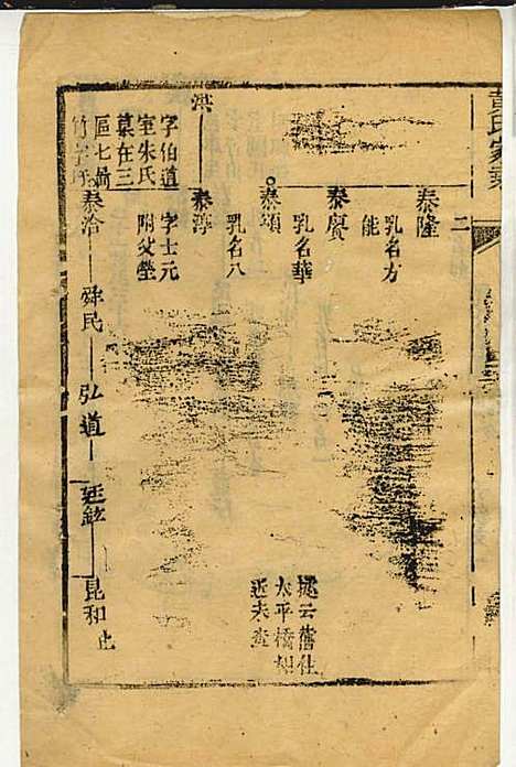 黄氏家乘_黄岳生_52册_亦政堂_民国3年(1914_黄氏家乘_二六