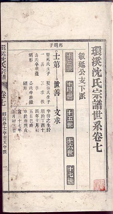 环溪沈氏宗谱_沈葆祺_18册_民国十五年(1926_环溪沈氏家谱_八