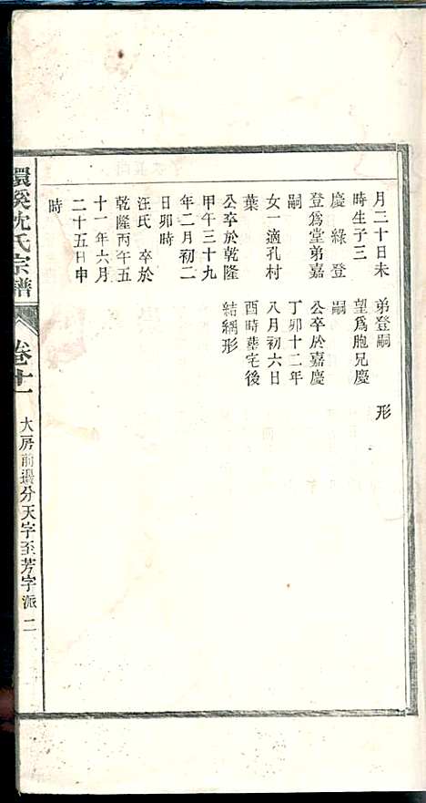 环溪沈氏宗谱_沈葆祺_18册_民国十五年(1926_环溪沈氏家谱_十二