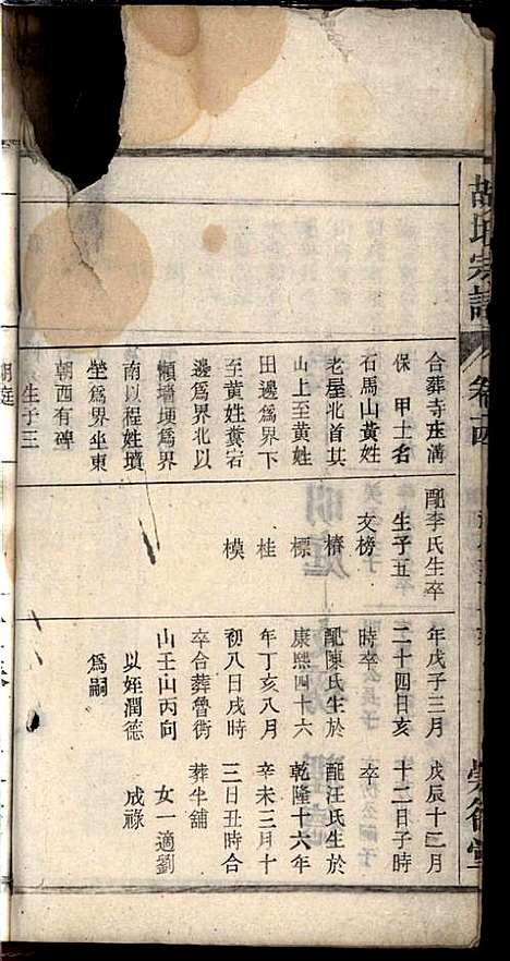 胡氏宗谱_胡祥贵_14册_崇德堂_民国15年(1926_胡氏家谱_十四