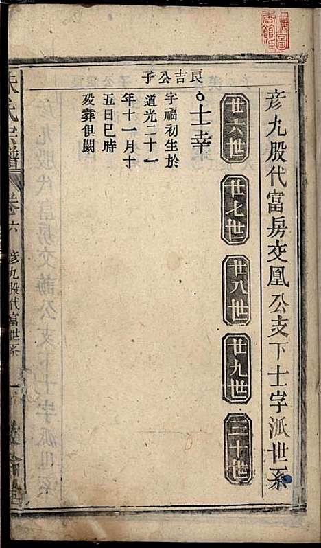 朱氏宗谱_朱士焱、朱生瑜_8册_敦伦堂_民国二十年(1931_朱氏家谱_七