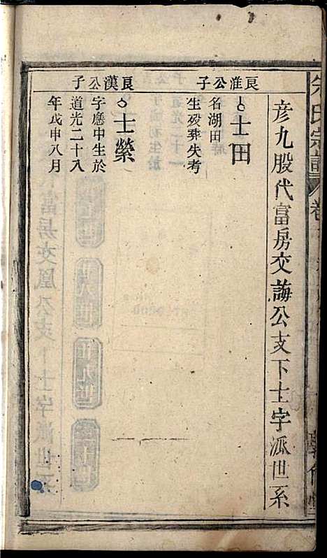 朱氏宗谱_朱士焱、朱生瑜_8册_敦伦堂_民国二十年(1931_朱氏家谱_七