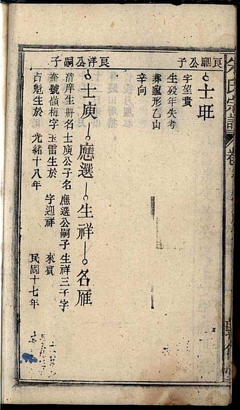 朱氏宗谱_朱士焱、朱生瑜_8册_敦伦堂_民国二十年(1931_朱氏家谱_七