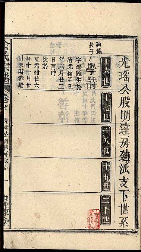 余氏宗谱_余迪春_11册_忠谏堂_民国15年(1926_余氏家谱_十