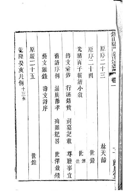 锡山陡门秦氏宗谱_秦世铨等_木活字本 28册_归厚堂_民国10年(1921_锡山陡门秦氏家谱_二