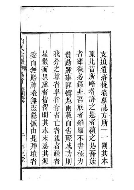 刘氏宗谱[清]刘思渠等_木活字本 20册_时同堂_清光绪33年(1907_刘氏家谱_一