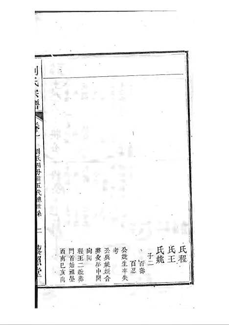 刘氏宗谱[清]刘思渠等_木活字本 20册_时同堂_清光绪33年(1907_刘氏家谱_二