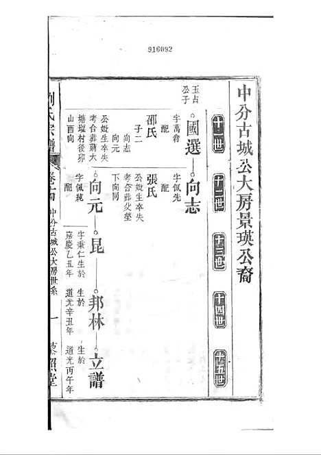 刘氏宗谱[清]刘思渠等_木活字本 20册_时同堂_清光绪33年(1907_刘氏家谱_十五