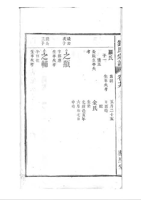 刘氏宗谱[清]刘思渠等_木活字本 20册_时同堂_清光绪33年(1907_刘氏家谱_二十