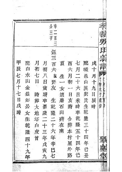 暨阳孝义流子里吴氏宗谱[清]江澜等_木活字本 51册_聚庆堂_清光绪14年(1888_暨阳孝义流子里吴氏家谱_三七