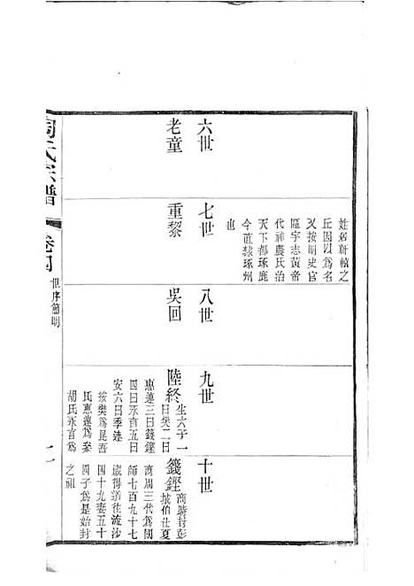 陶氏宗谱[清]陶汝楫等_木活字本 10册_无锡陶氏_清宣统3年(1911_陶氏家谱_二