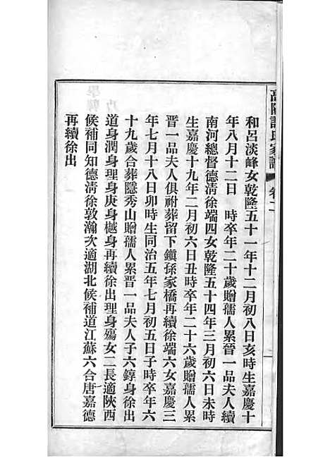 高阳许氏家谱_许引之_铅印本 6册_杭州许氏_民国9年(1920_高阳许氏家谱_二