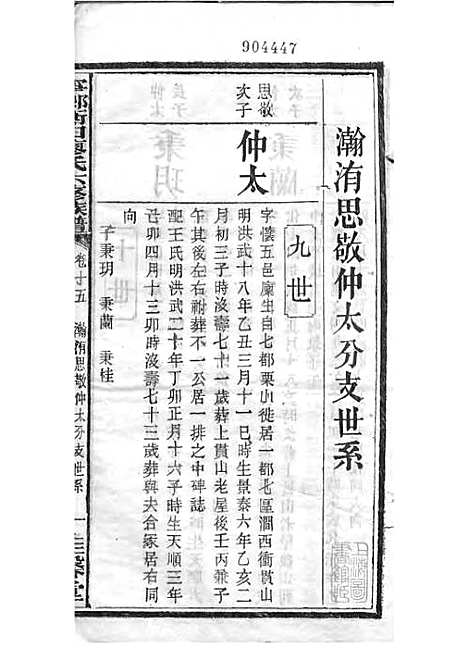 宁乡衡田廖氏六修族谱_廖树基_木活字本 24册_桂馨堂_民国36年(1947_宁乡衡田廖氏六修家谱_二十