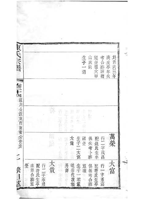 毗陵陈氏续修宗谱[清]陈润宗等_木活字本 34册_映山堂_清光绪30年(1904_毗陵陈氏续修家谱_二七