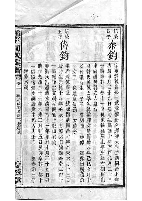 周氏族谱_周培莪_木活字本 23册_惇叙堂_民国18年(1929_周氏家谱_十四