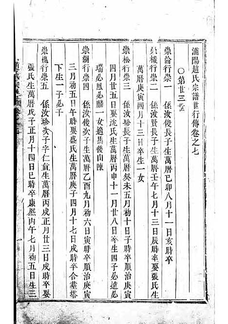 浦阳赵氏宗谱_木活字本;6册_浦阳赵氏_清雍正7年(1729_浦阳赵氏家谱_五