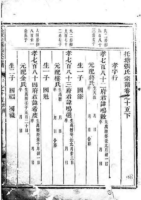 吴宁托塘张氏宗谱_木活字本;9册_吴宁张氏_清乾隆4年(1739_吴宁托塘张氏家谱_九