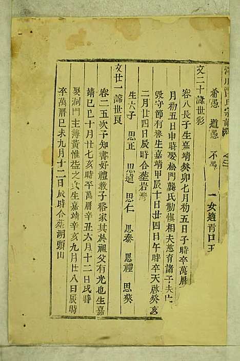 洋川贾氏宗谱[清]贾皀_木活字本;3册_义乌贾氏_清康熙45年(1706_洋川贾氏家谱_三