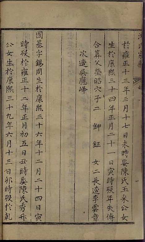 沈氏家乘[清]沈炀_刻本;12册_如臯沈氏_清乾隆59年(1794_沈氏家乘_五