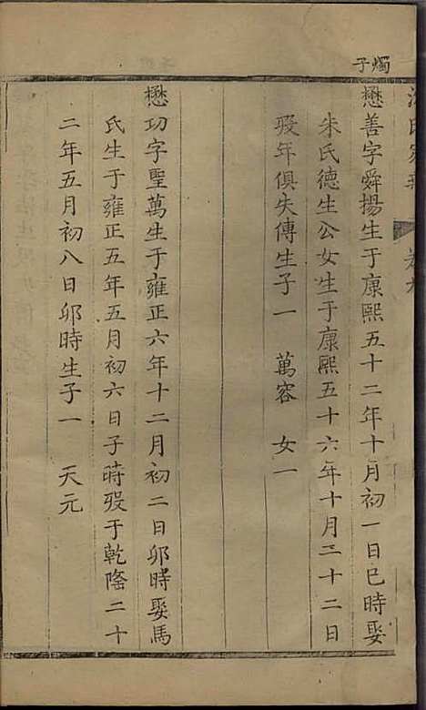 沈氏家乘[清]沈炀_刻本;12册_如臯沈氏_清乾隆59年(1794_沈氏家乘_六