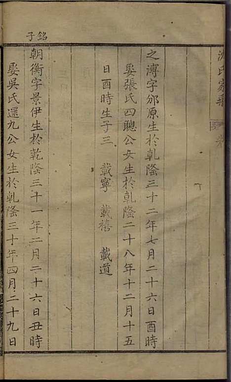 沈氏家乘[清]沈炀_刻本;12册_如臯沈氏_清乾隆59年(1794_沈氏家乘_十