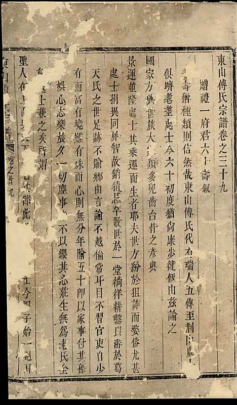 东山傅氏宗谱[清]傅为染_木活字本;16册_金华傅氏_清雍正7年(1729_东山傅氏家谱_十六