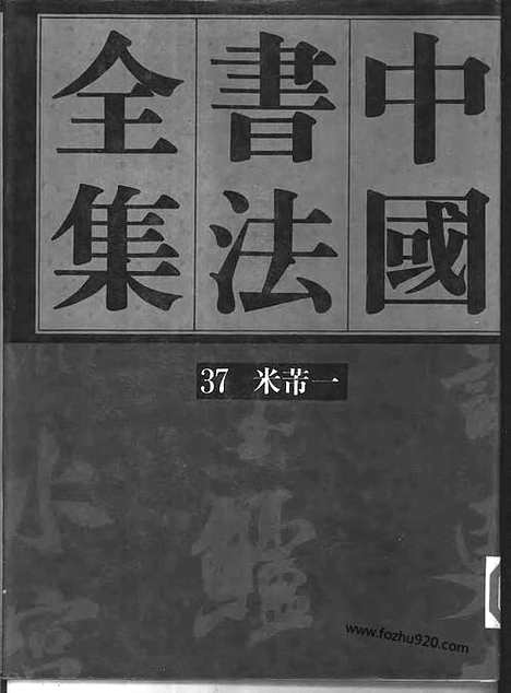 《中国书法全集》第37_38_宋辽金编_米芾卷一_二_附米友仁_吴琚_王庭筠_书法绘画摄影