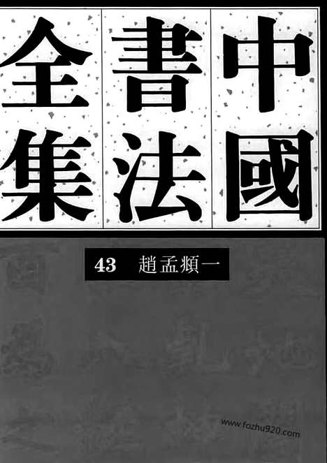 《中国书法全集》第43卷_元代编_赵孟颒卷一_书法绘画摄影