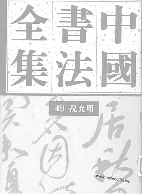 《中国书法全集》第49卷_明代编_祝允明卷_书法绘画摄影