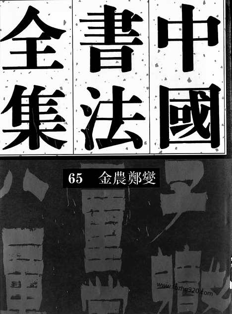 《中国书法全集》第65卷_清代编_金农郑燮卷_附扬州八怪_书法绘画摄影