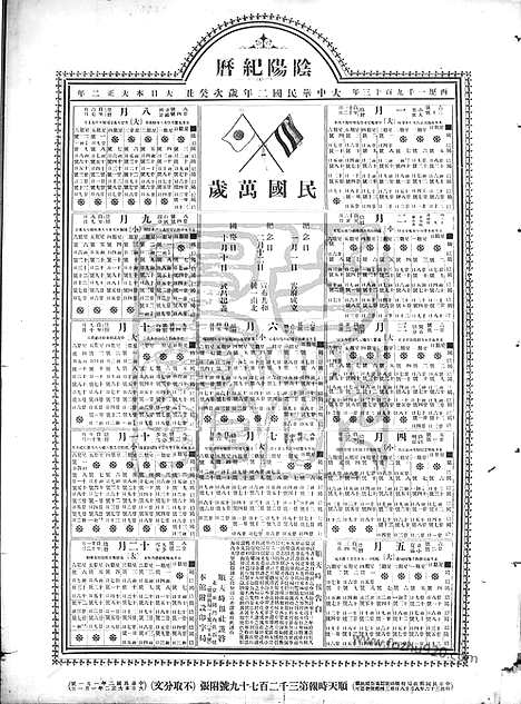 《顺天时报》宣统民国日报_1913年0101_民国报纸