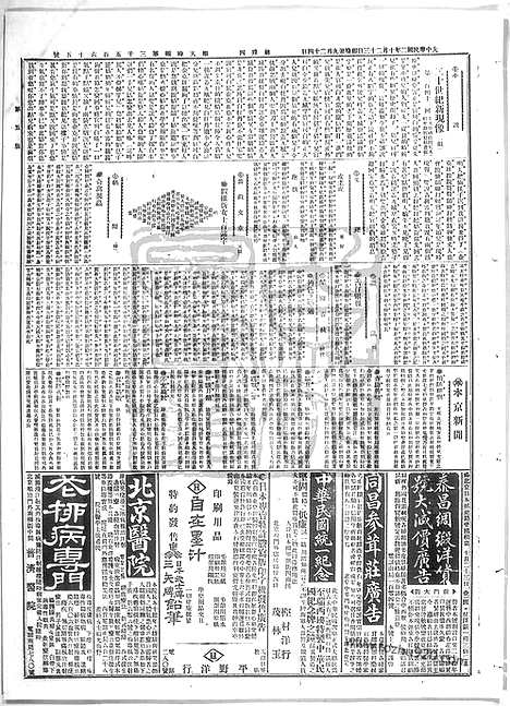 《顺天时报》宣统民国日报_1913年1023_民国报纸