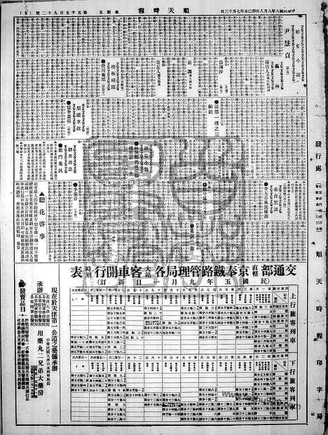 《顺天时报》宣统民国日报_1919年0808_民国报纸