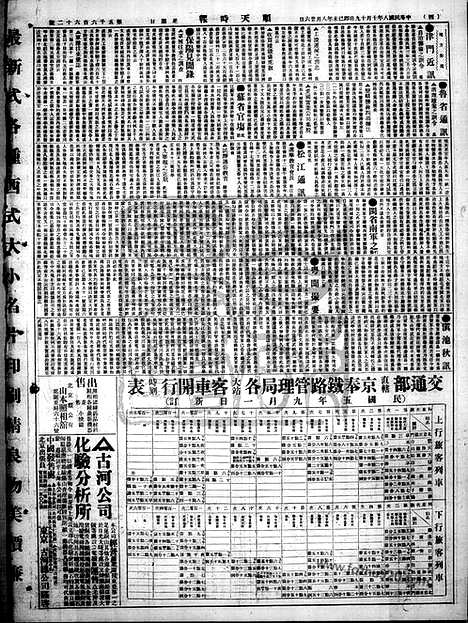 《顺天时报》宣统民国日报_1919年1019_民国报纸