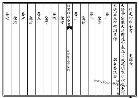 《世宗宪皇帝圣训》四库本_圣训