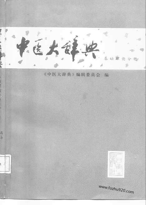 《中医大辞典》基础理论分册_试用扫描版_中医大辞典