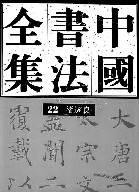 《中国书法全集》第22卷_褚遂良卷_书法绘画摄影